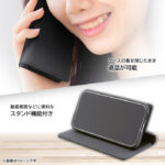 Durable 耐衝撃 マグネット不使用 シンプル スクエア 手帳型レザーケース