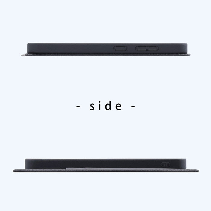 Durable 耐衝撃 マグネット不使用 シンプル スクエア 手帳型レザーケース