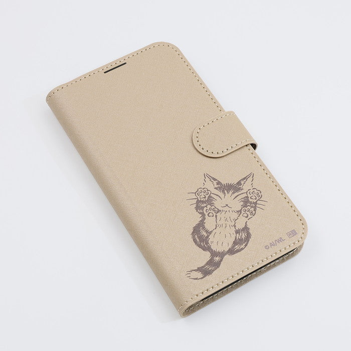 猫のダヤン / 衝撃吸収 マグネットベルト シンプル 手帳型レザーケース