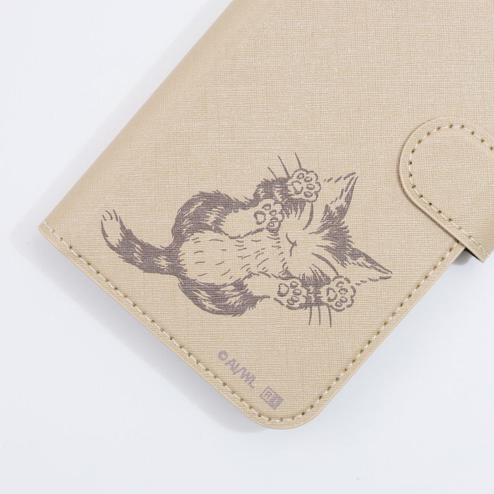 猫のダヤン / 衝撃吸収 マグネットベルト シンプル 手帳型レザーケース