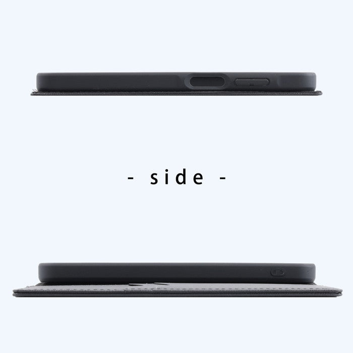 Durable 耐衝撃 マグネット不使用 シンプル スクエア 手帳型レザーケース