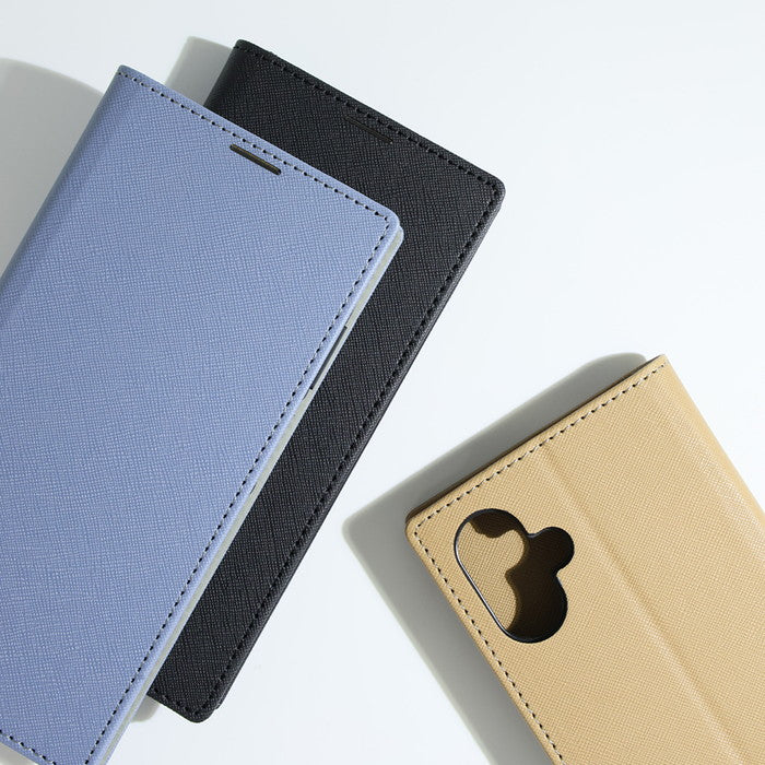 Durable 耐衝撃 マグネット不使用 シンプル スクエア 手帳型レザーケース