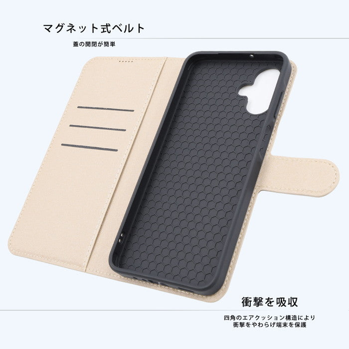 猫のダヤン / 衝撃吸収 マグネットベルト シンプル 手帳型レザーケース