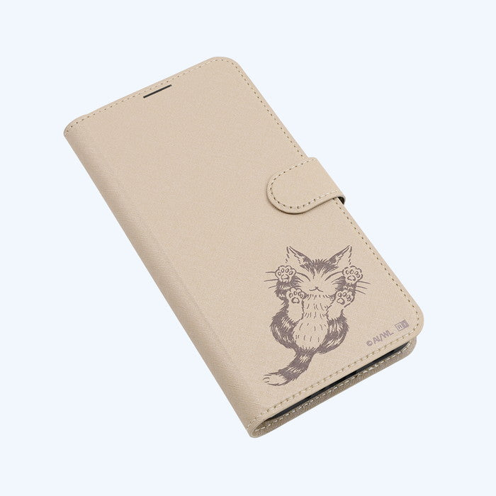 猫のダヤン / 衝撃吸収 マグネットベルト シンプル 手帳型レザーケース