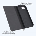 Durable 耐衝撃 マグネット不使用 シンプル スクエア 手帳型レザーケース