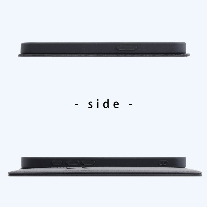 Durable 耐衝撃 マグネット不使用 シンプル スクエア 手帳型レザーケース