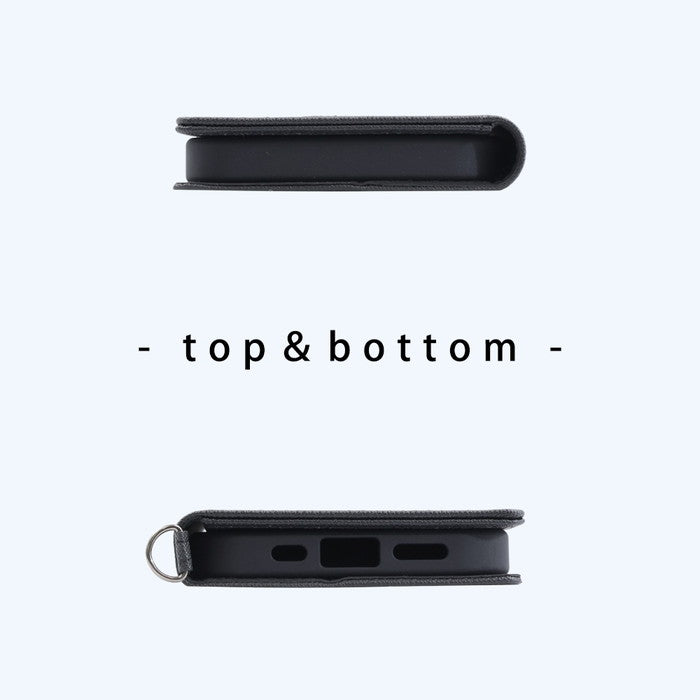 Durable 耐衝撃 マグネット不使用 シンプル スクエア 手帳型レザーケース