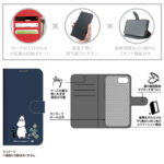 ムーミン / 衝撃吸収 マグネットベルト シンプル 手帳型レザーケース