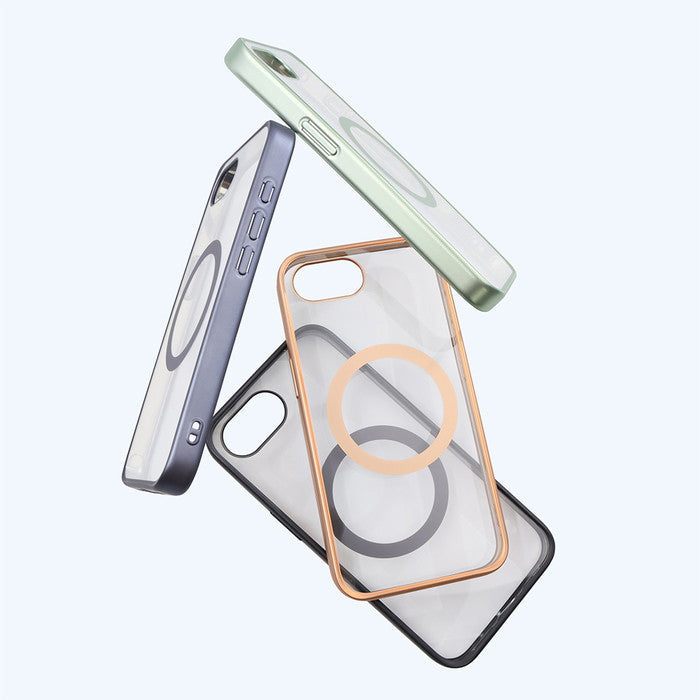 Like standard MagSafe対応 マグネットアクセサリー対応 衝撃吸収 バンパー マット メタリック ハイブリッドケース