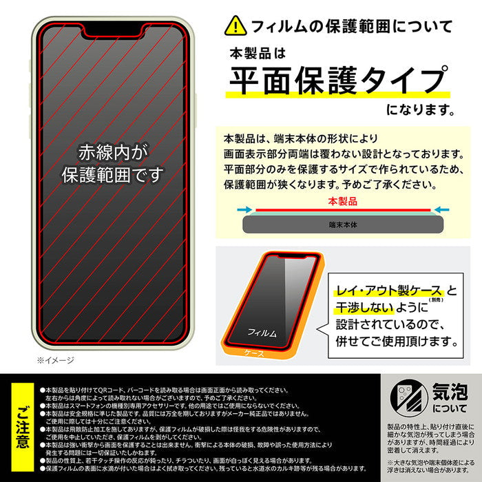 Like standard 失敗しない 超かんたん貼り付け キット付き ガラスフィルム 10H 180° 覗き見防止