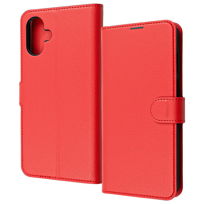 Like standard 耐衝撃 マグネットベルト シンプル 手帳型レザーケース / レッド