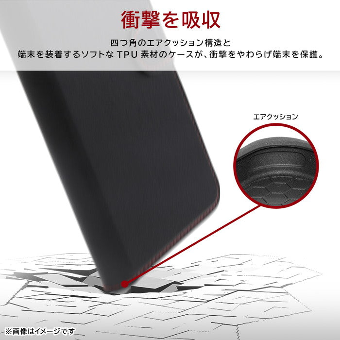 猫のダヤン / 衝撃吸収 マグネットベルト シンプル 手帳型レザーケース