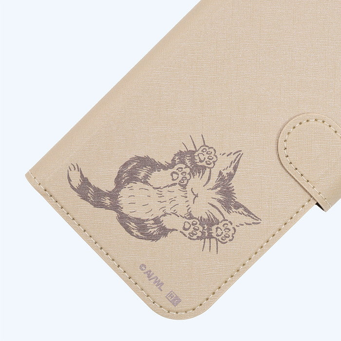 猫のダヤン / 衝撃吸収 マグネットベルト シンプル 手帳型レザーケース