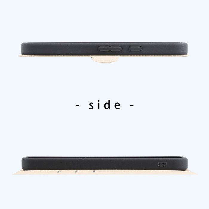 猫のダヤン / 衝撃吸収 マグネットベルト シンプル 手帳型レザーケース
