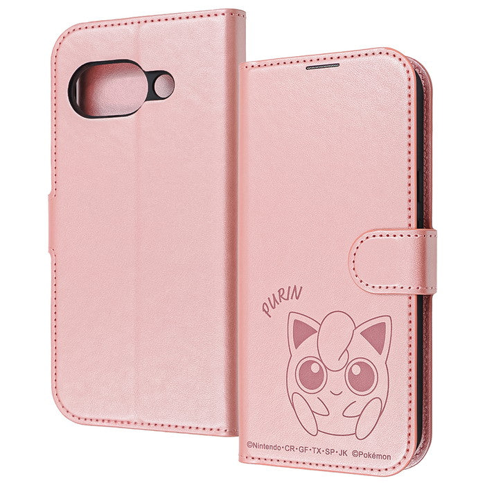 ポケットモンスター / 衝撃吸収 マグネットベルト シンプル 手帳型レザーケース / プリン