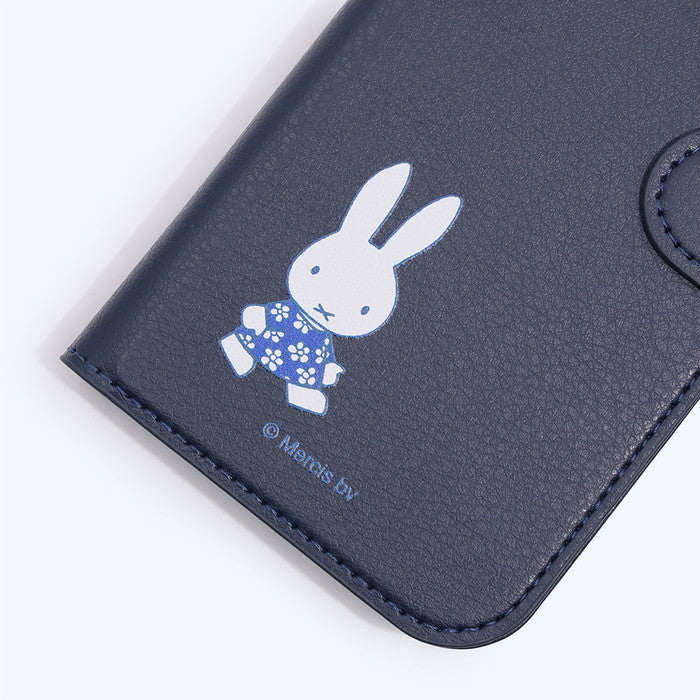 ミッフィー / 衝撃吸収 マグネットベルト シンプル 手帳型レザーケース