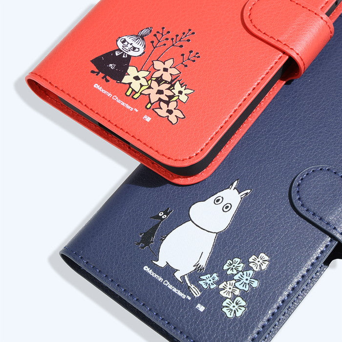 ムーミン / 衝撃吸収 マグネットベルト シンプル 手帳型レザーケース