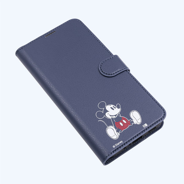 ディズニー / 衝撃吸収 マグネットベルト シンプル 手帳型レザーケース