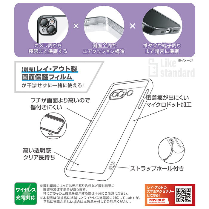 Like standard 精密設計 カメラ保護 衝撃吸収 バンパー メタリック TPUソフトケース