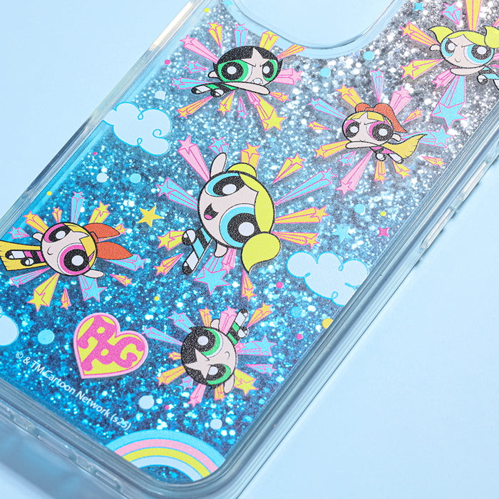 パワーパフガールズ / 衝撃吸収 バンパー 動く キラキラ ラメ グリッターケース