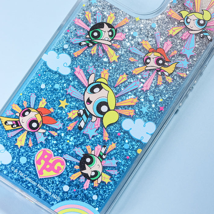 パワーパフガールズ / 衝撃吸収 バンパー 動く キラキラ ラメ グリッターケース