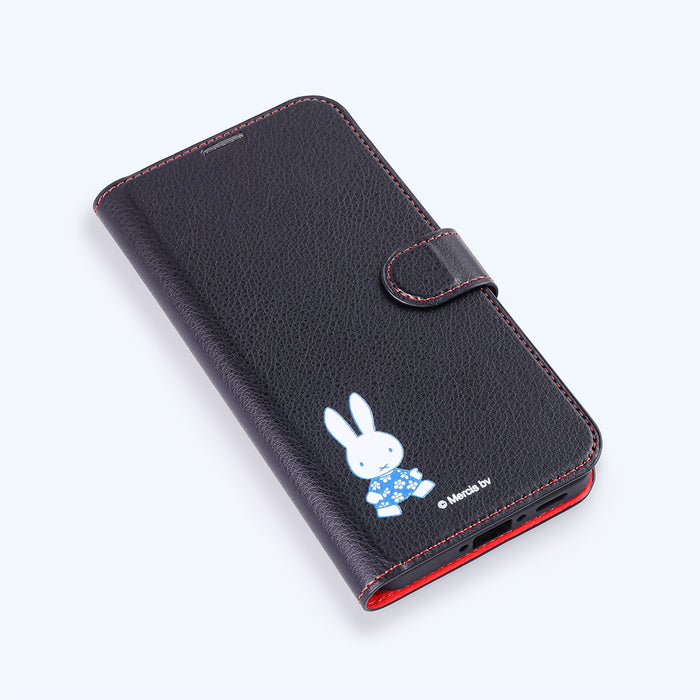 ミッフィー / 衝撃吸収 マグネットベルト シンプル 手帳型レザーケース