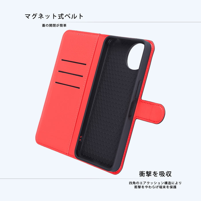 Like standard 耐衝撃 マグネットベルト シンプル 手帳型レザーケース