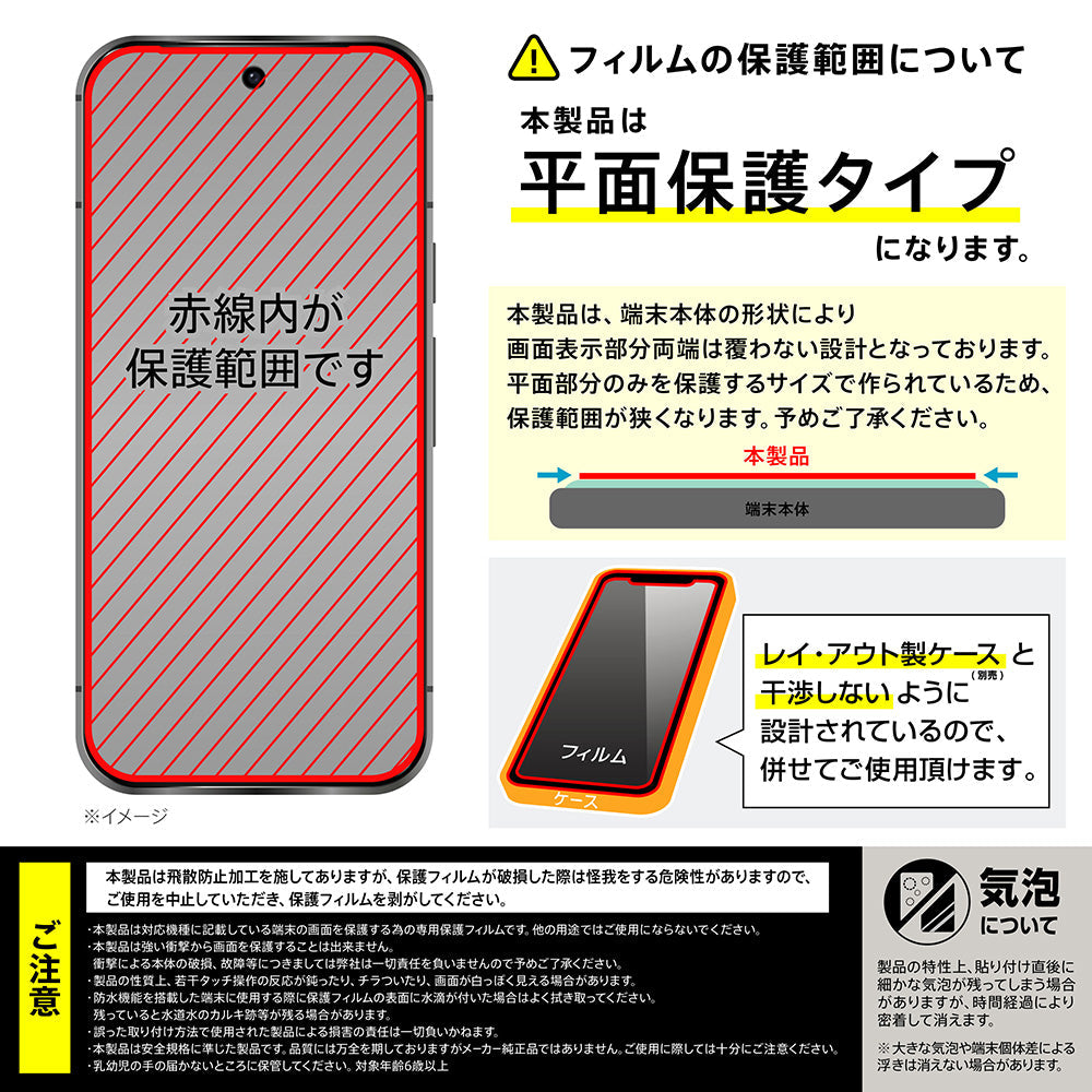 Like standard アルミノシリケートガラスフィルム ブルーライトカット 光沢 平面保護 硬度10H 指紋認証対応