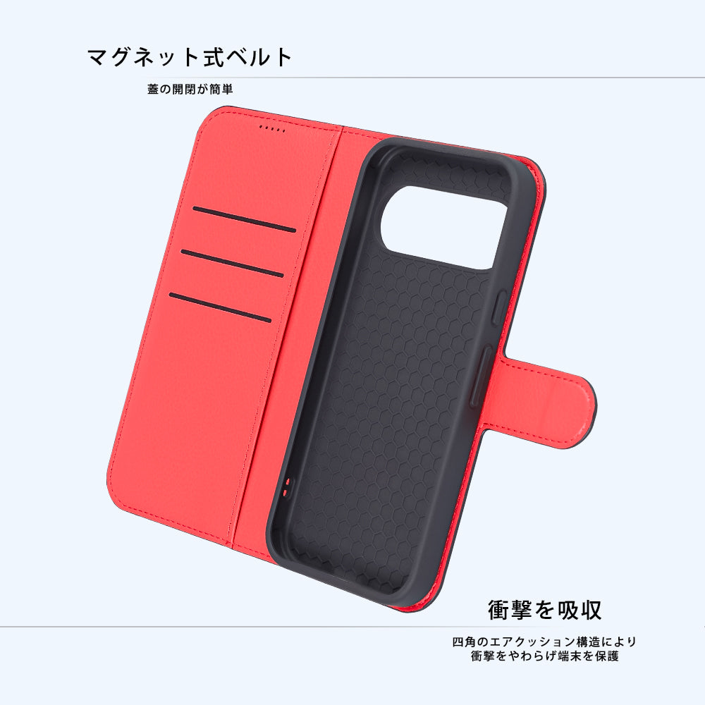 Like standard 耐衝撃 マグネットベルト シンプル 手帳型レザーケース