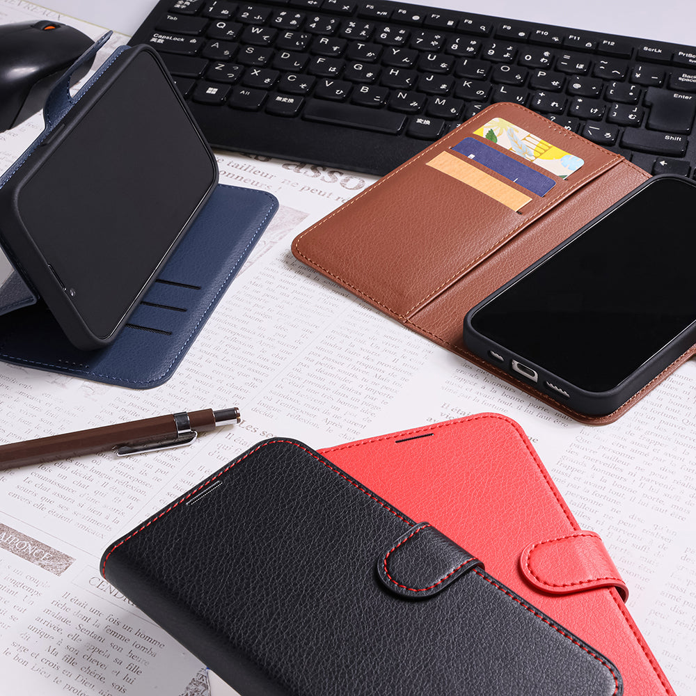 Like standard 耐衝撃 マグネットベルト シンプル 手帳型レザーケース
