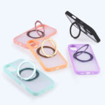 ハイブリッドケース シルキーマット マグネット充電対応 リング付き