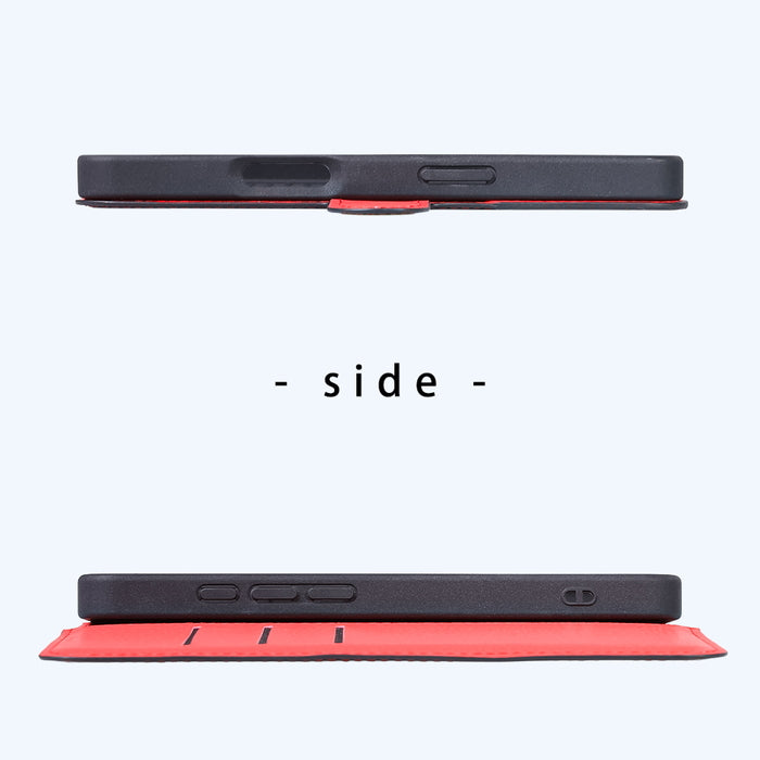 手帳型レザーケース シンプル マグネット