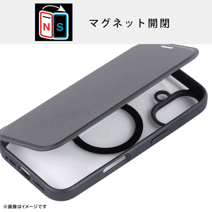 クリアフリップケース マグネット マグネット充電対応