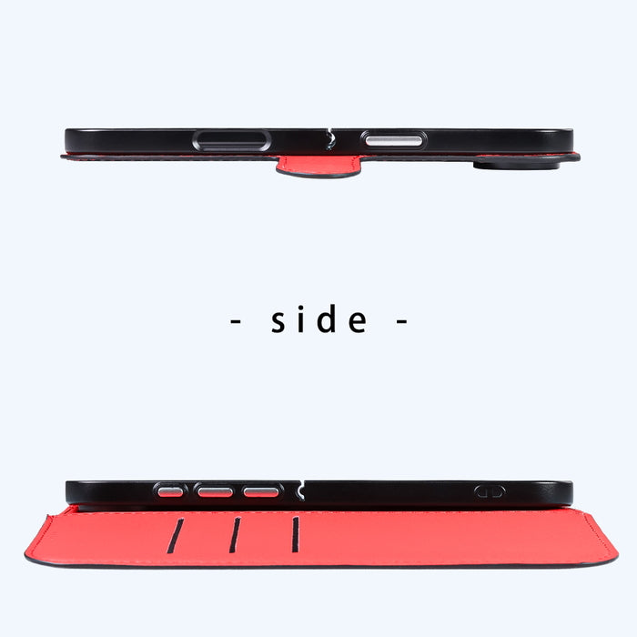 手帳型レザーケース シンプル マグネット