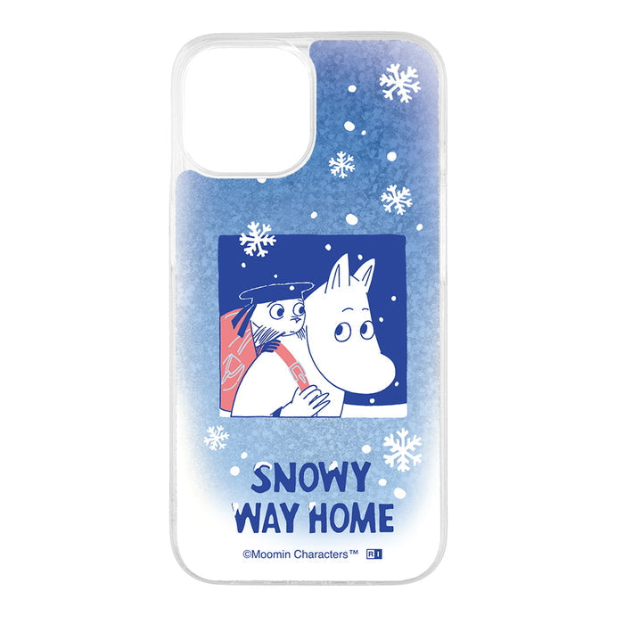 ムーミン / 衝撃吸収 バンパー 動く キラキラ ラメ グリッターケース / SNOWY WAY HOME_1