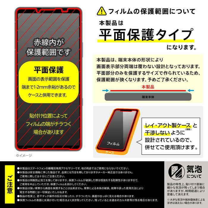 ガラスフィルム 失敗しない 超かんたん貼り付けキット付き /反射防止