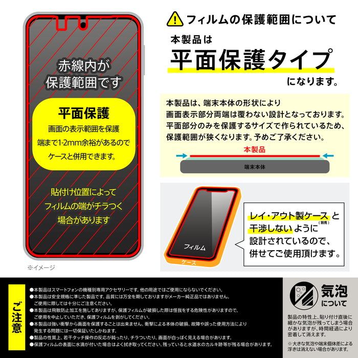 ガラスフィルム 失敗しない 超かんたん貼り付けキット付き /反射防止
