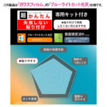 ガラスフィルム 失敗しない 超かんたん貼り付けキット付き /ブルーライトカット 高透明