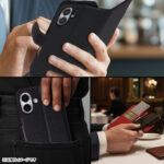 手帳型レザーケースマグネット