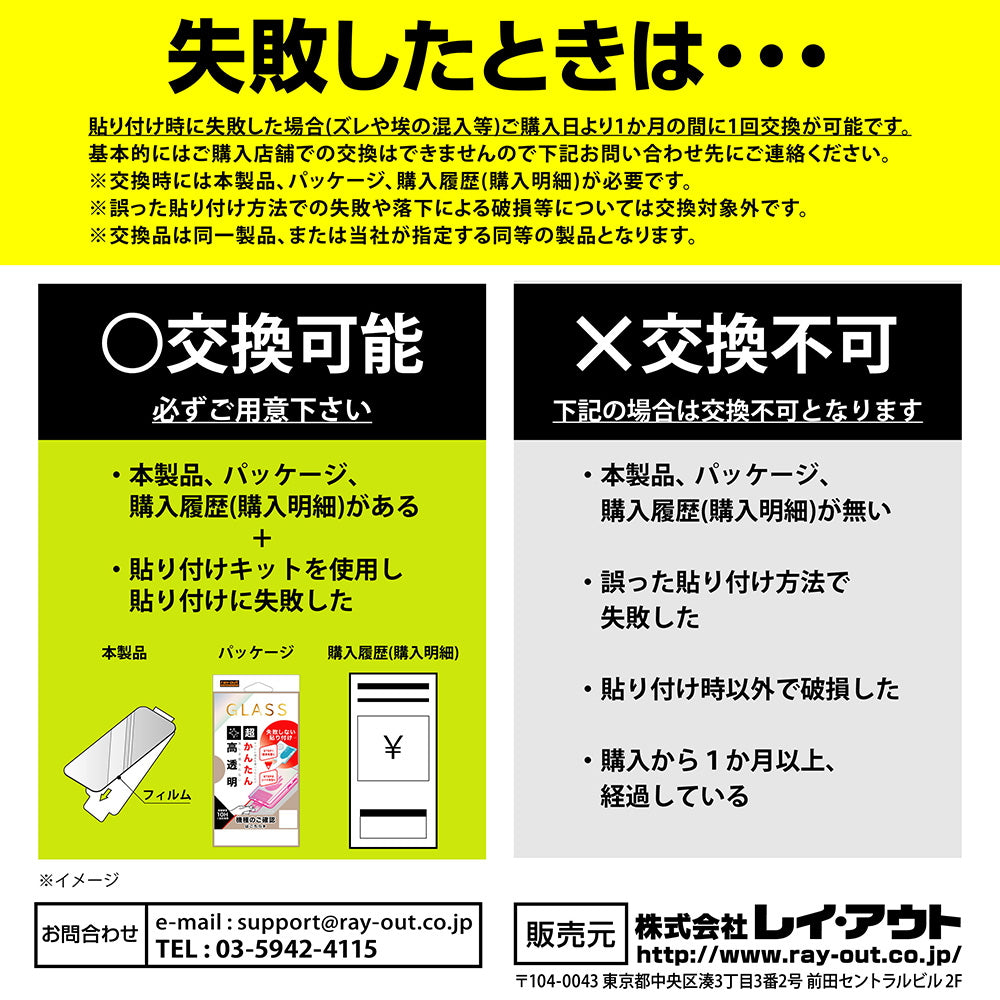 超かんたん 貼り付けPRO ガラスフィルム 平面保護 高透明