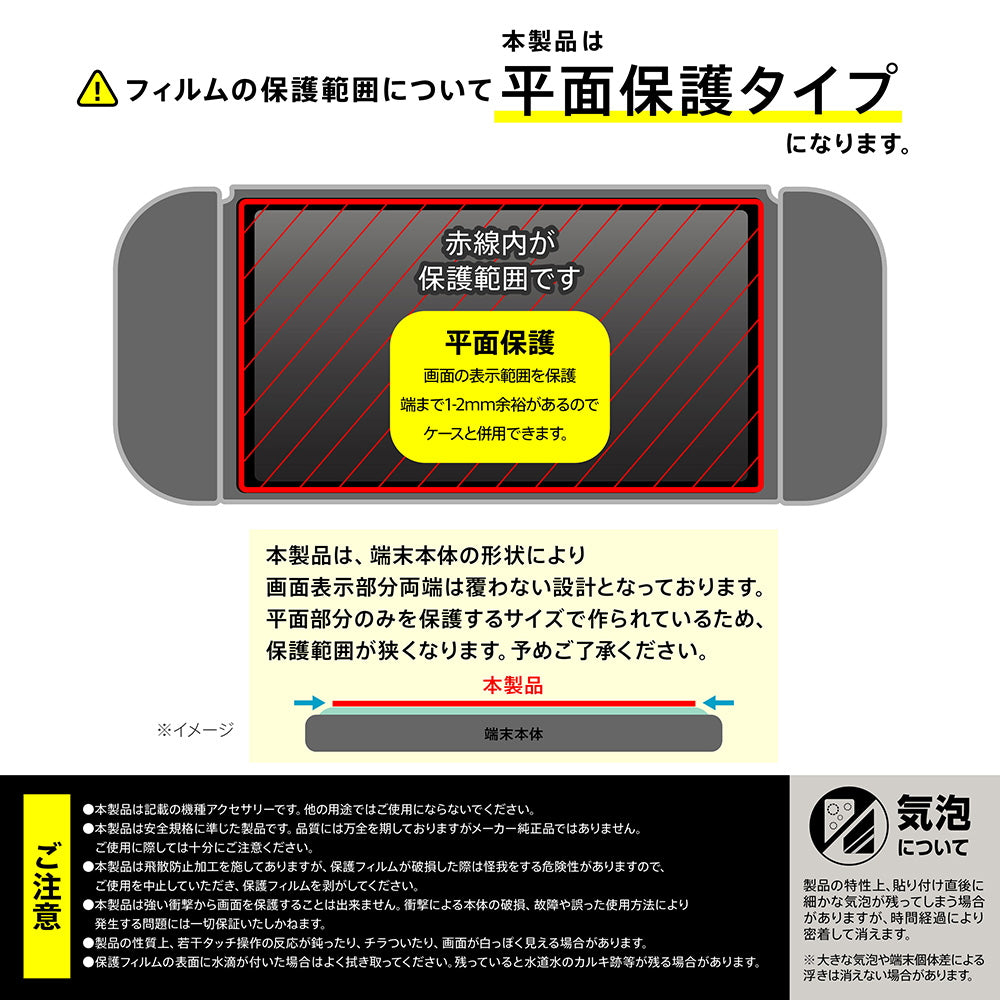 超かんたん 貼り付けPRO ガラスフィルム 平面保護 高透明