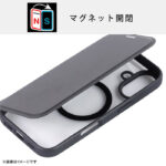 クリアフリップケース マグネット マグネット充電対応