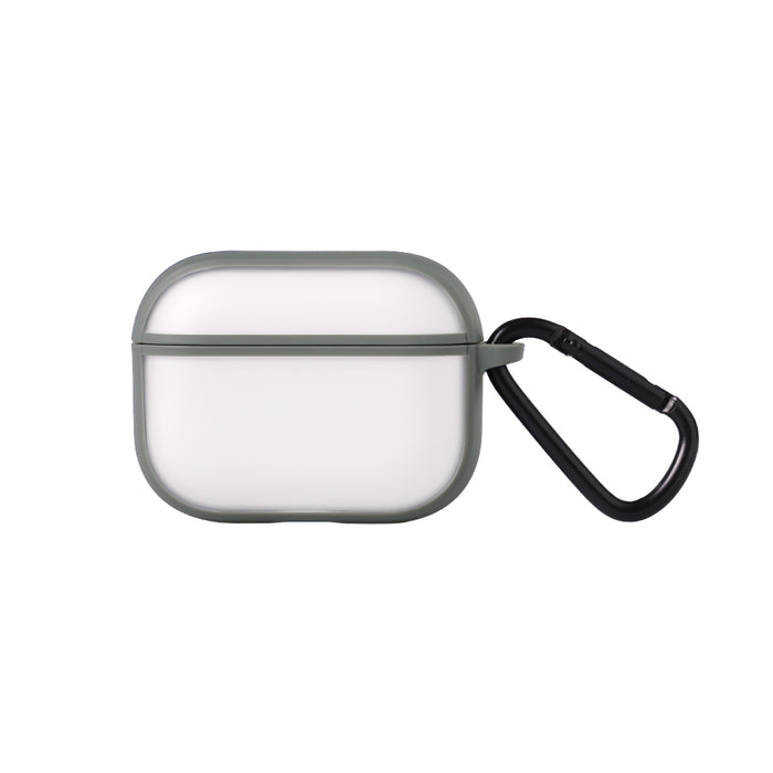 AirPods Pro 3 / 耐衝撃 カラーケース シルキーマット / ブラック / グレー