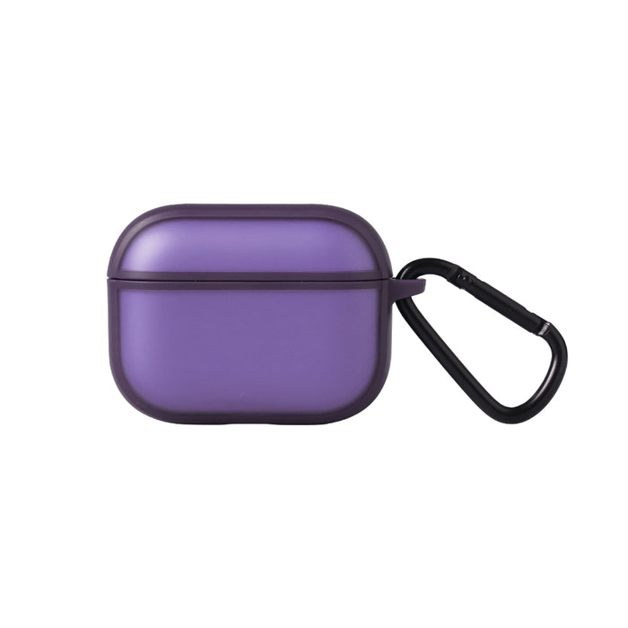 AirPods Pro 3 / 耐衝撃 カラーケース シルキーマット / ブラック / ラベンダー