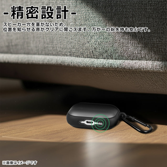 AirPods Pro 3 / 耐衝撃 カラーケース シルキーマット / ブラック
