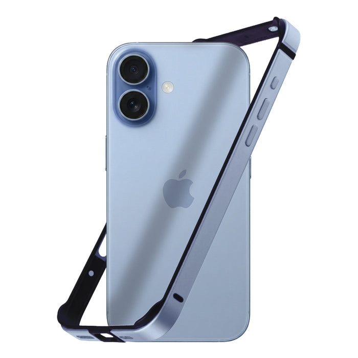 iPhone 17 / アルミバンパー 一体美 / ブラック / ブルー