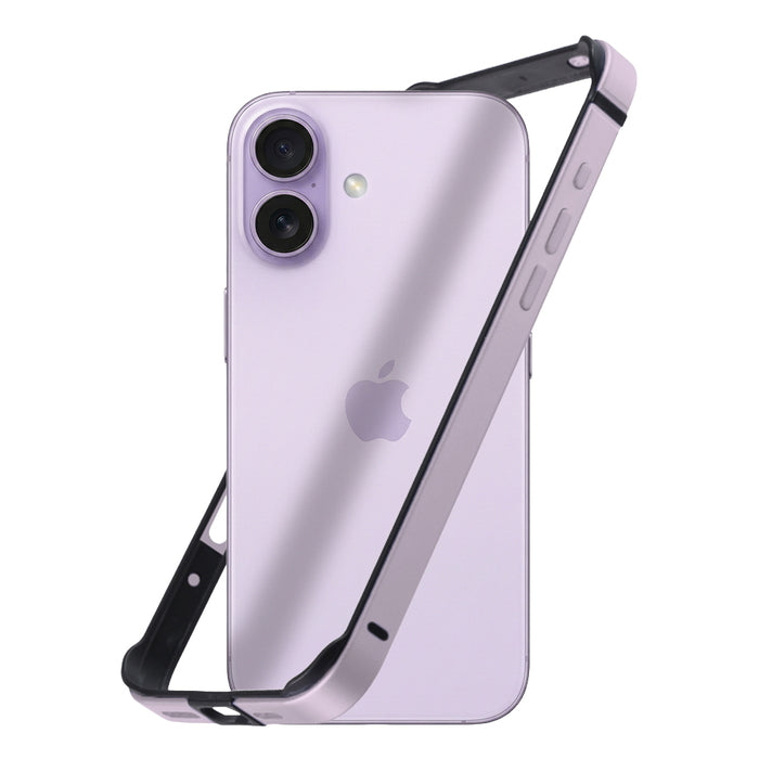 iPhone 17 / アルミバンパー 一体美 / ブラック / ラベンダー