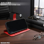 手帳型レザーケース シンプル マグネット