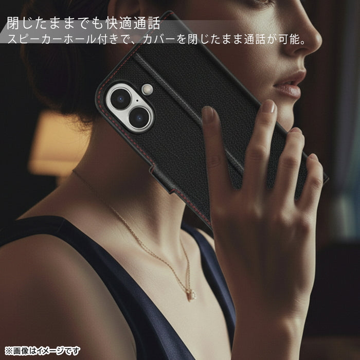 手帳型レザーケース シンプル マグネット