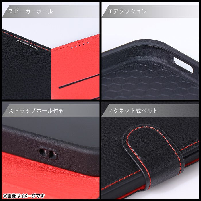 手帳型レザーケース シンプル マグネット